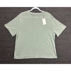 A New Day Women's Blouse Short Sleeve Green Extra Large